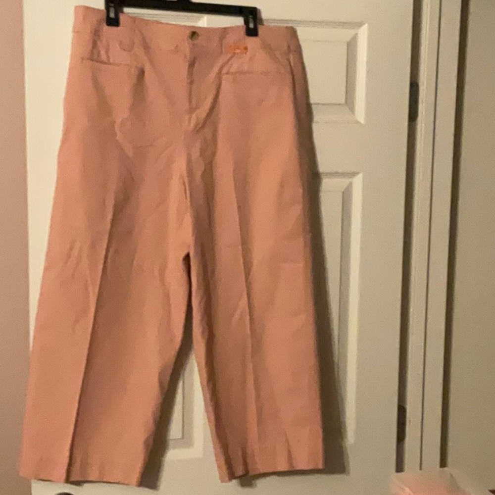 Cute pink wide leg crop pants size 16 from A New Day.